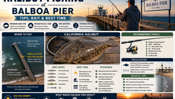 Halibut Fishing at Balboa Pier – Tips, Bait &amp; Best Time